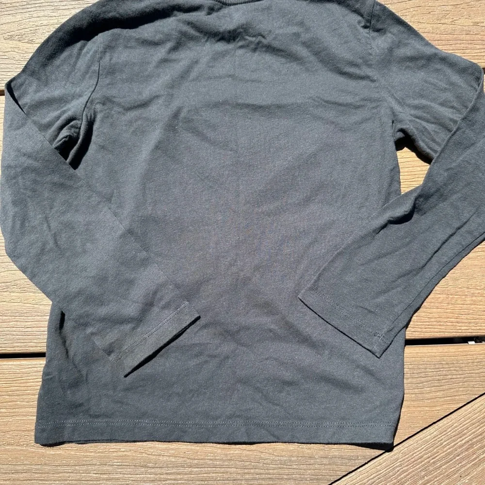 Old Navy Boys M 8 Long Sleeve Graphic Tee Black Moon Mountain Stars Shirt